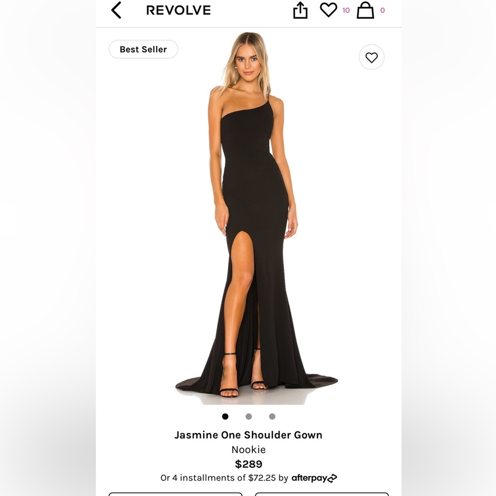 Nookie Jasmine One Shoulder Black Gown